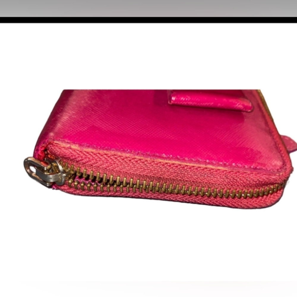 Authentic Prada Pink Saffiano Leather Pionia Fiocco Bow Long Wallet - Picture 5 of 12